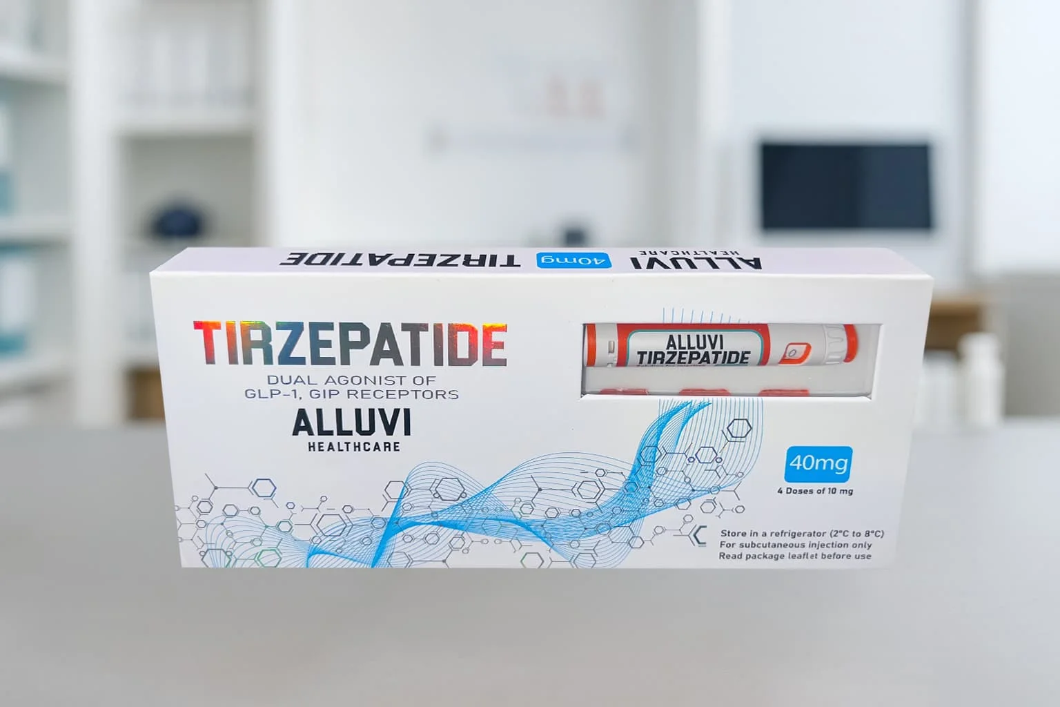 ALLUVI Tirzepatide 40mg research peptide vial